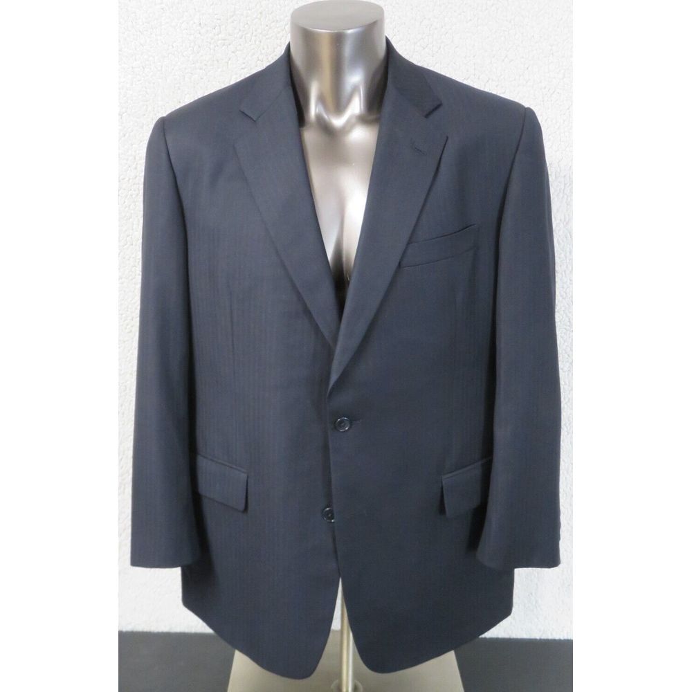 Loro Piana Super 110s 2 Btn Sport Coat Jacket Blue Brooks Brothers Size 44R Wool